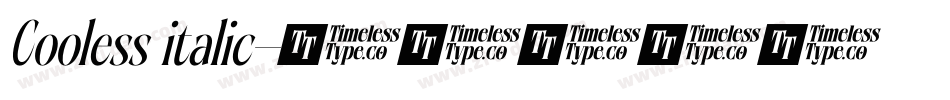 Cooless italic字体转换